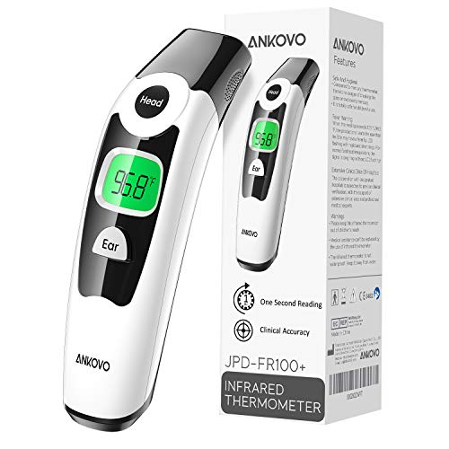 Infrared Thermometer for Adults with LCD Screen, Memory Recall, Fever Alarm for Adults, Kids and Babies